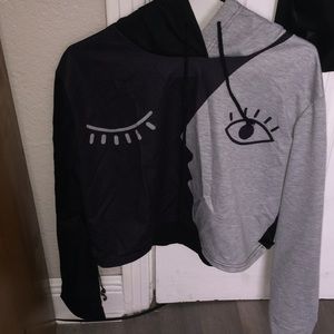 A crop top hoodie